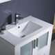 Torino 30" White Modern Bathroom Vanity With Integrated Sink, FFT1040CH
