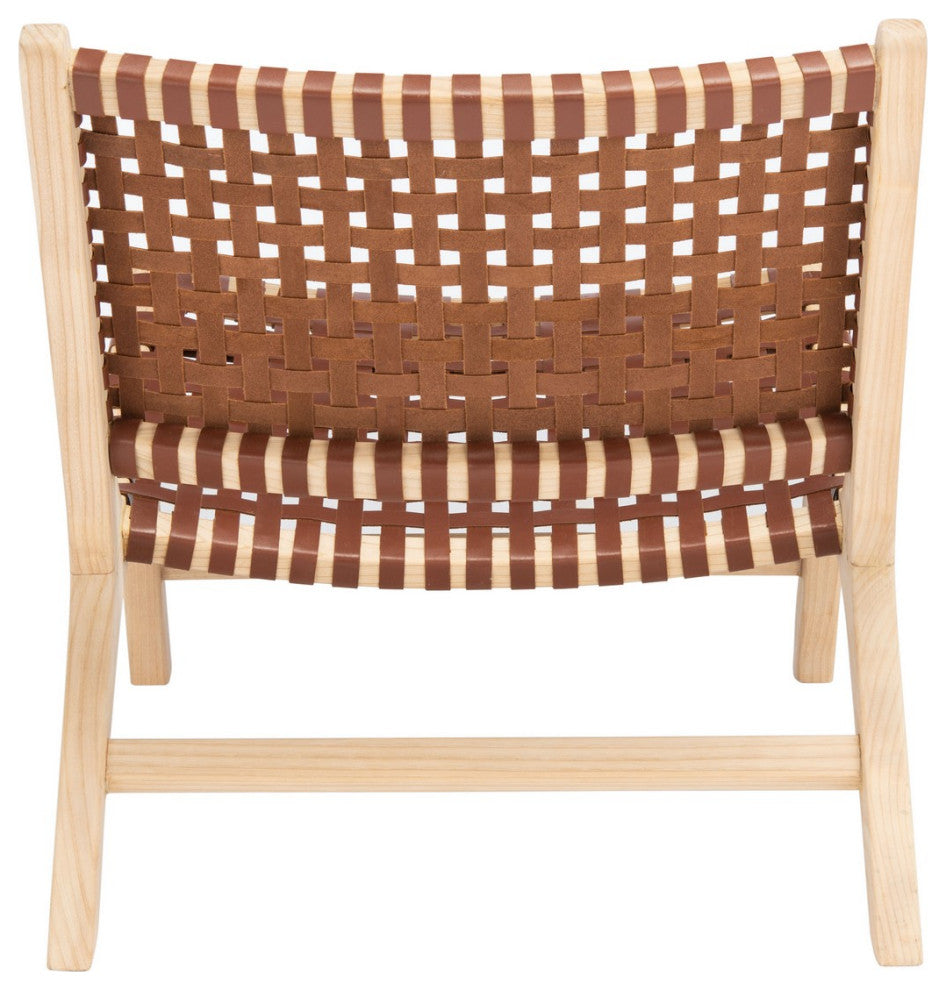 Safavieh Luna Accent Chair, Cognac/Natural
