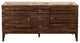 Linear 59" Double Vanity, Mid Century Walnut