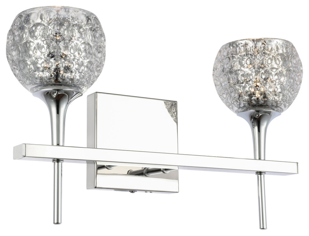 Woodbridge Lighting Bristol 2-Light Bath LED, Mercury Crystal Ball
