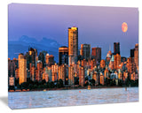 Vancouver Downtown Skyscrapers, Extra Large Canvas Art Print, 20"x12"