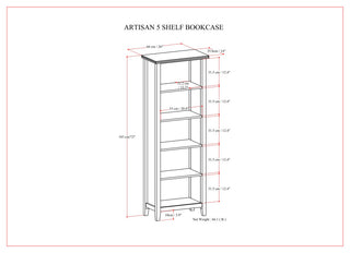 Artisan 5 Shelf Bookcase