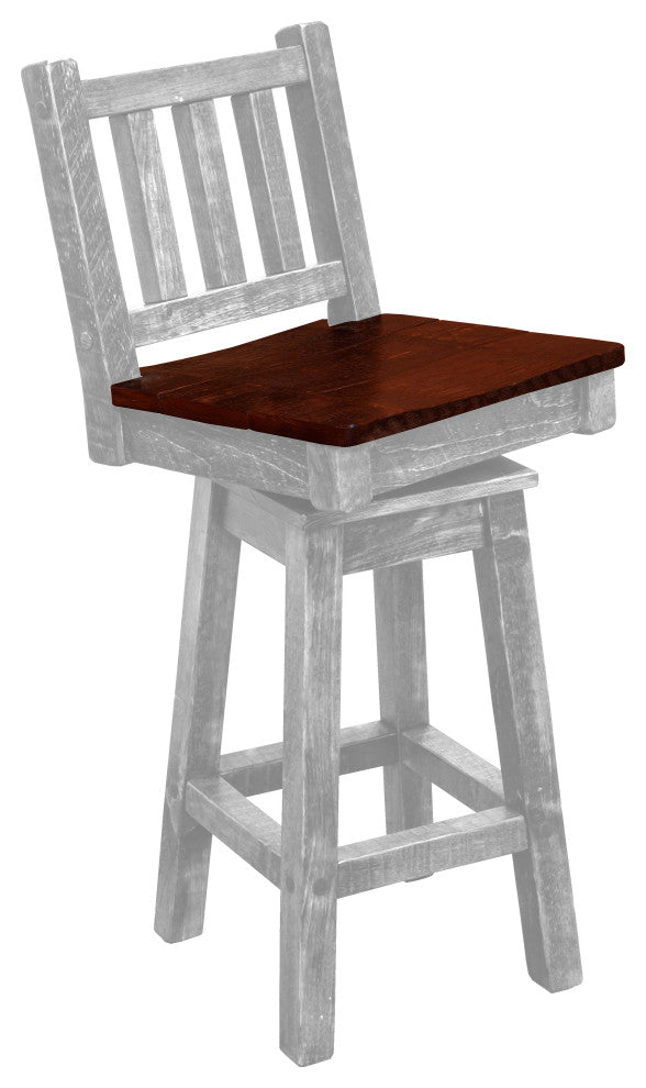 Barnwood Style Timber Peg Swivel Stool, Thunder White and Michael's Cherry, Bar Height