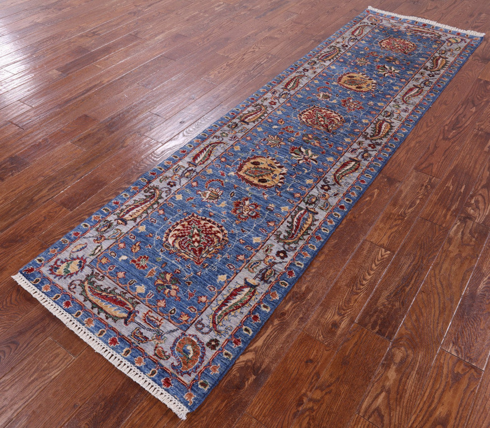 Runner Persian Tabriz Handmade Rug 2' 8" X 9' 11" Q10070