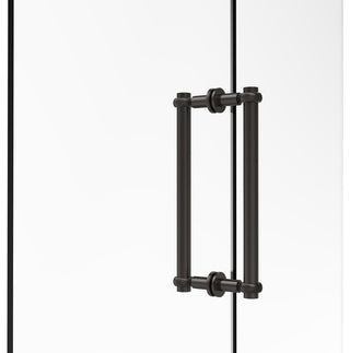 Contemporary 12" Twisted Accent Back to Back Shower Door Pull, Oil Rubbed Bronze