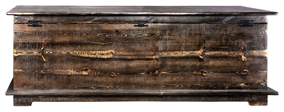 Big Sky Collection Rugged Sawn 6' Blanket Chest, Jacobean Stain