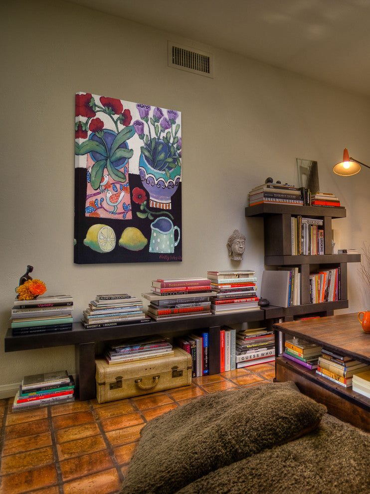 "Happy Still Life With Lemon" Painting Print on Wrapped Canvas