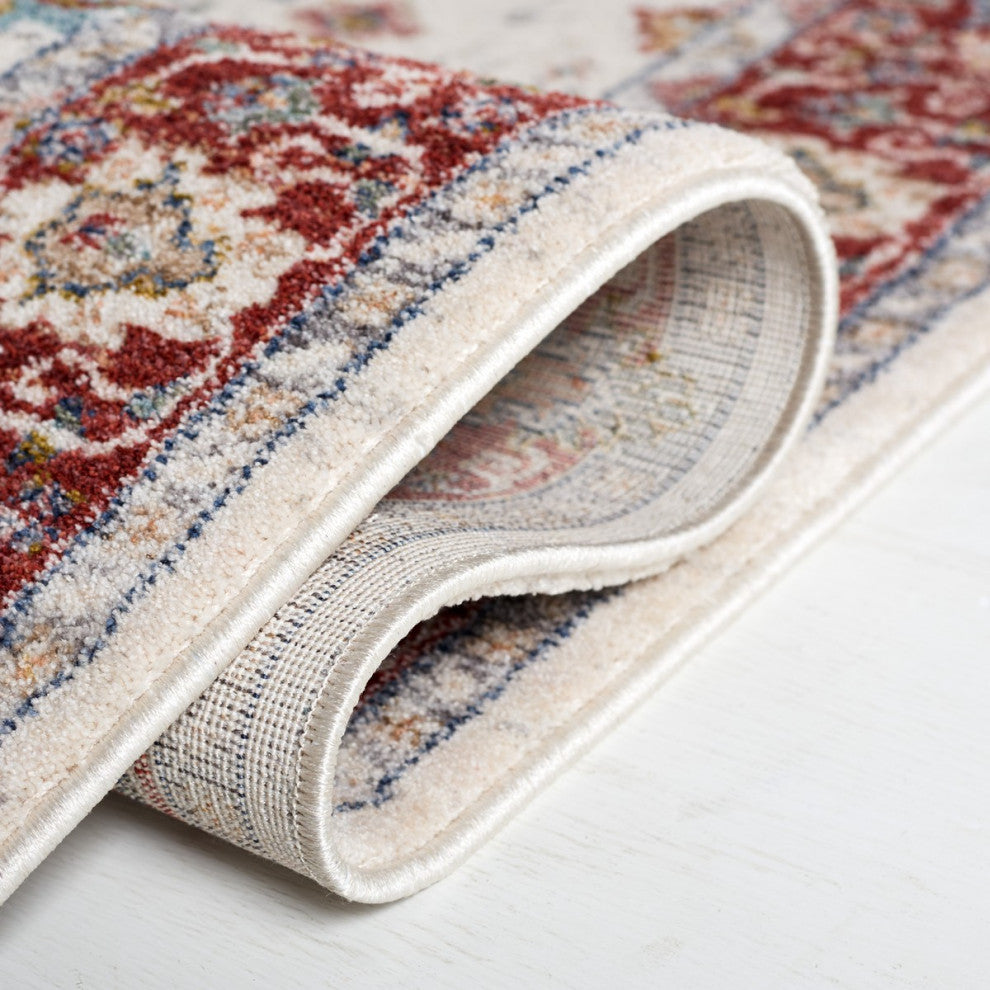 Safavieh Lauren Ralph Lauren Collection LRL1403 Rug, Ivory/Blue/Rust, 8'x10'