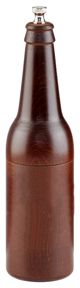 Chef Specialties Pro Series Beer Bottle Salt Mill, Walnut