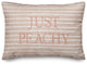 Just Peachy Stripes Pillow 14x20 Spun Poly Pillow