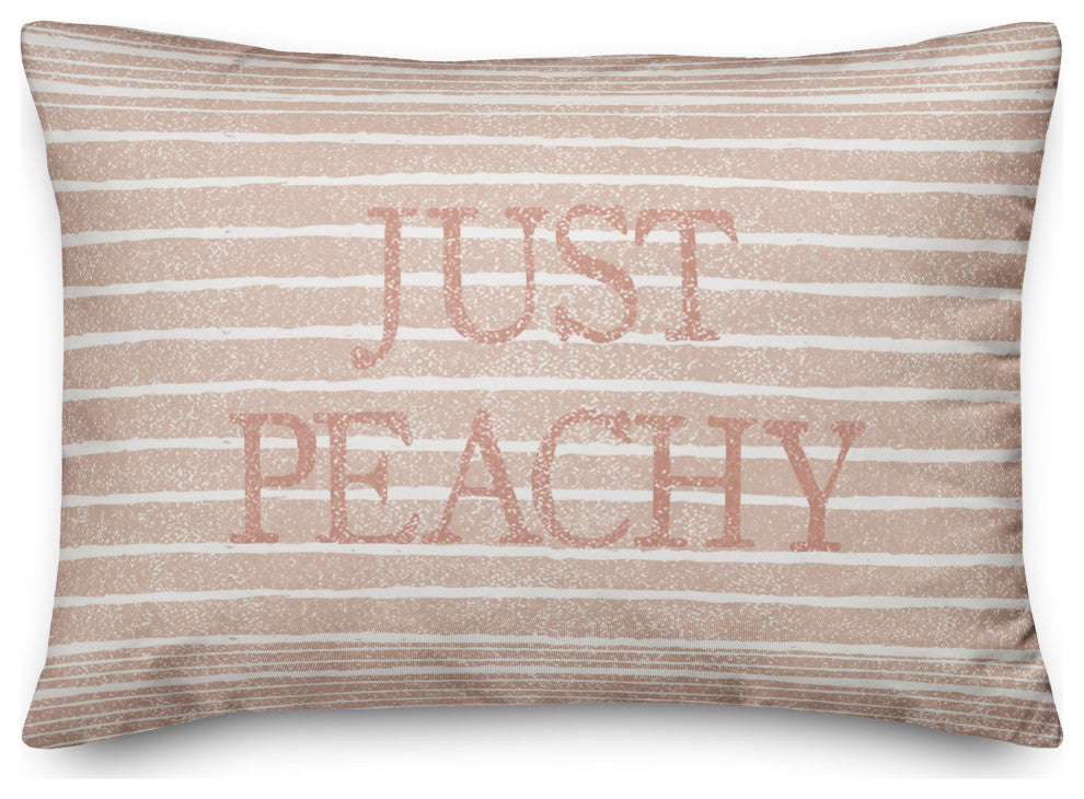 Just Peachy Stripes Pillow 14x20 Spun Poly Pillow