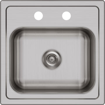 DSEP1515C Dayton Stainless Steel 15" x 15" x 6", Drop-in Bar Sink + Faucet Kit