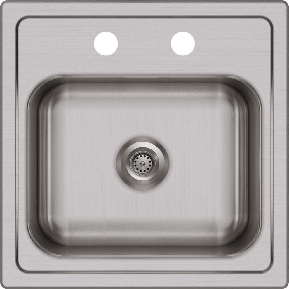 DSEP1515C Dayton Stainless Steel 15" x 15" x 6", Drop-in Bar Sink + Faucet Kit