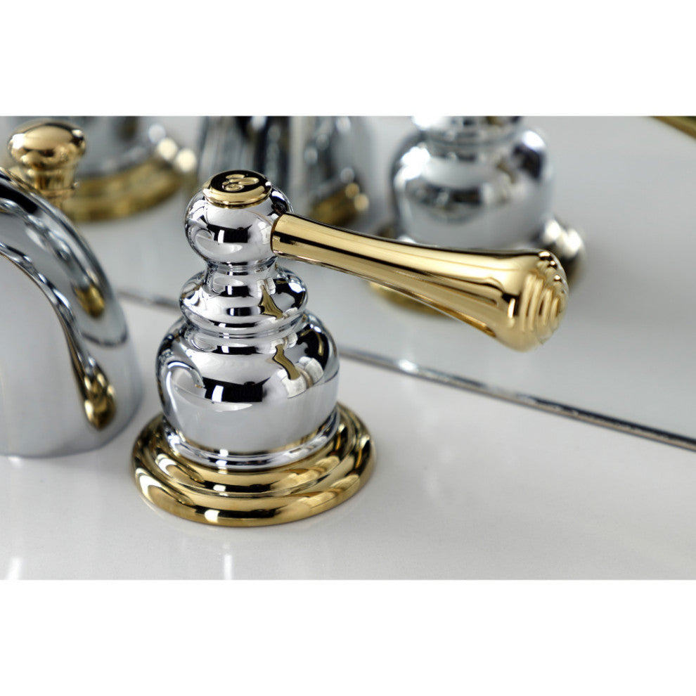 Kingston Brass KB944BL Widespread Bathroom Faucet, Chrome /Polished Brass