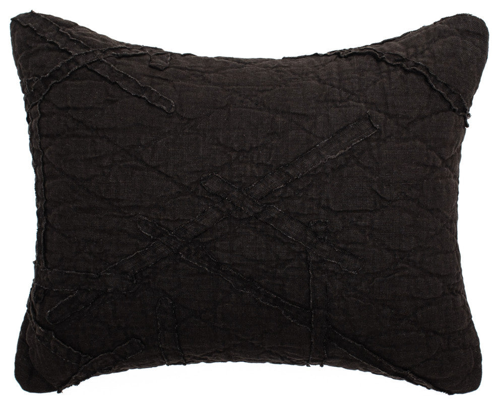 Teton Linen Sham, Asphalt, Standard