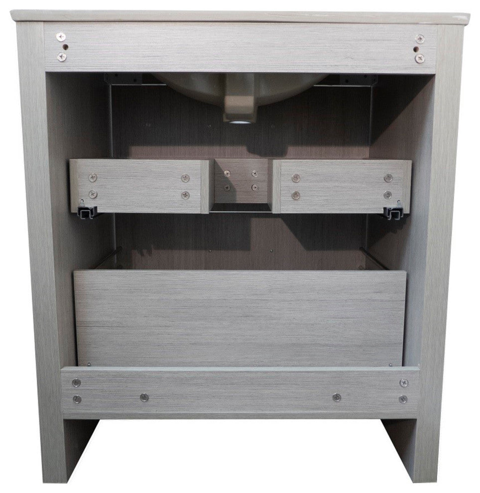 30" Single Sink Vanity With Gray Pine Finish