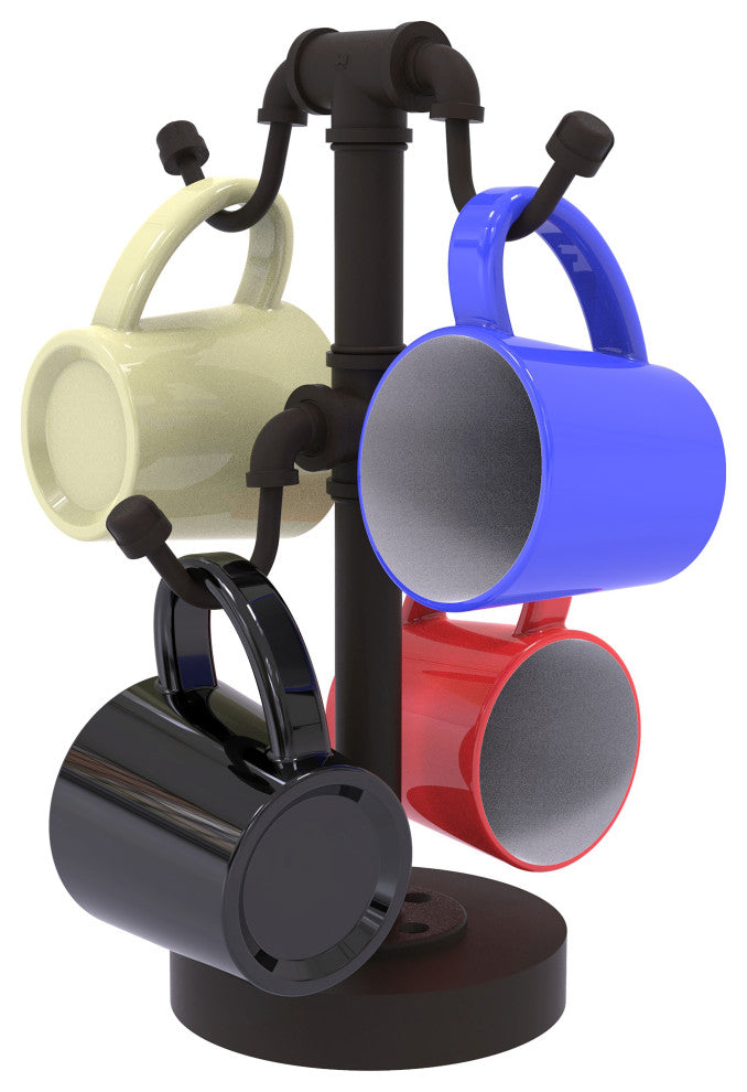 Pipeline Countertop 4 Coffee Mug Holder, Oil Rubbed Bronze