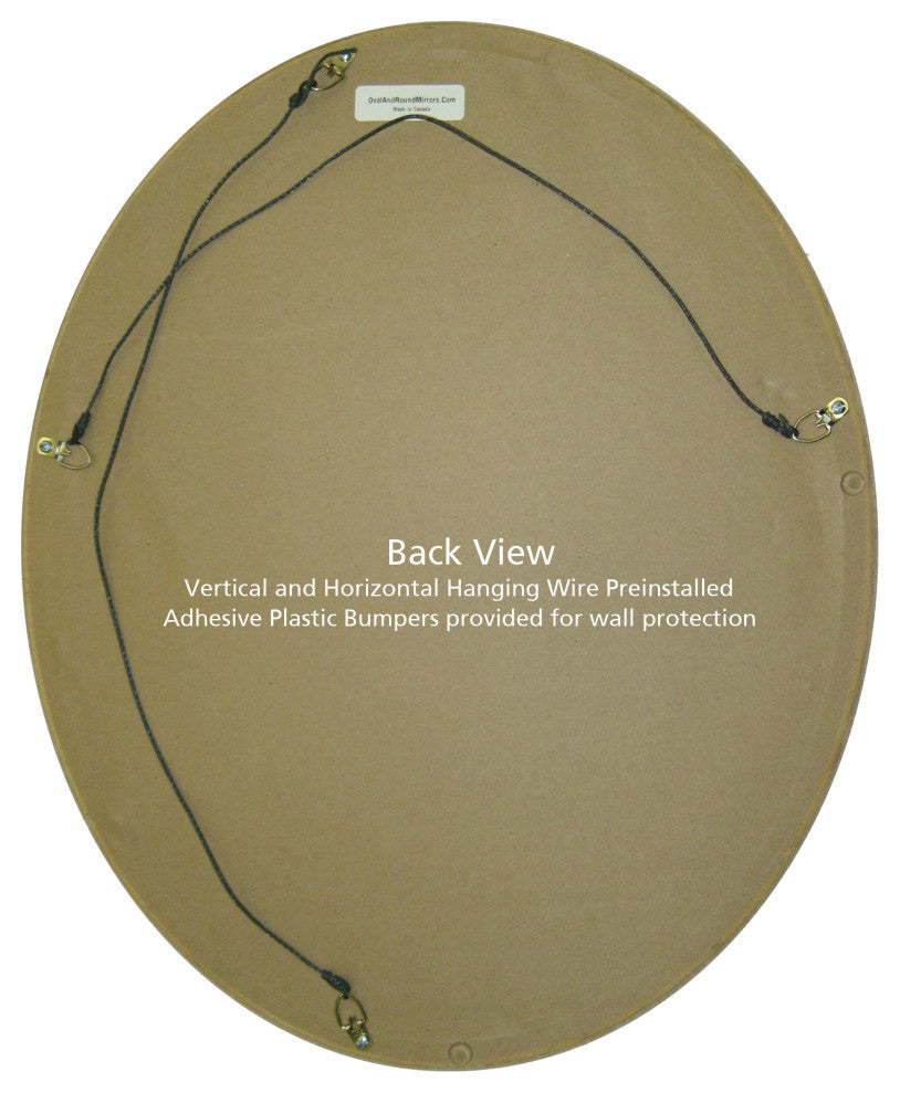 Medina Framed Oval Mirror, Rubbed Bronze, 13"x17"