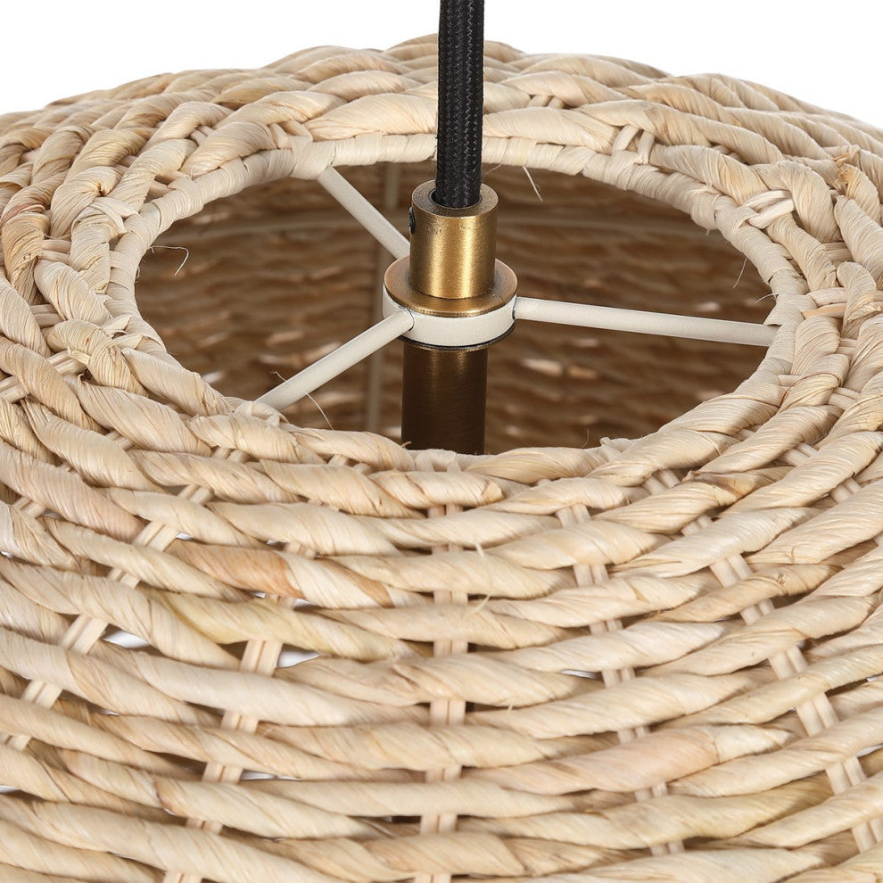 Uttermost Seagrass 1 Light Dome Pendant 21536