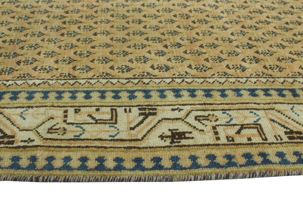 Vintage Distressed Mahmut Rust/Ivory Runner, 3'7x10'3