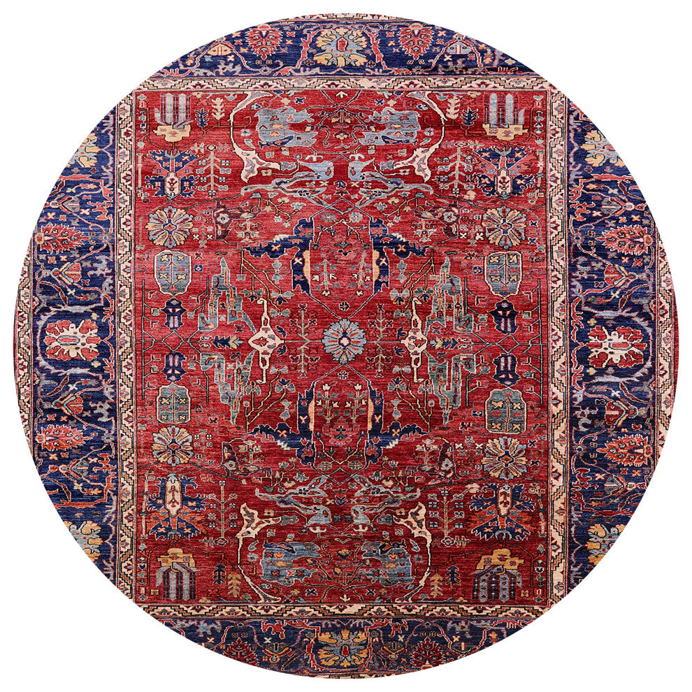 Ahgly Company Indoor Round Mid-Century Modern Area Rugs, 7' Round