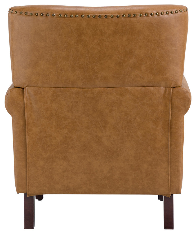 Jose Vegan Leather Armchair Set Of 2, Camel