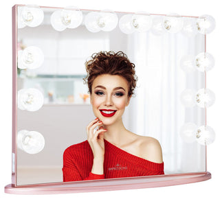 Hollywood Glow Plus Vanity Mirror, Rose Gold, Clear Bulbs, Non-Bluetooth