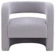 Safavieh Couture Anissa Barrel Back Accent Chair, Light Grey