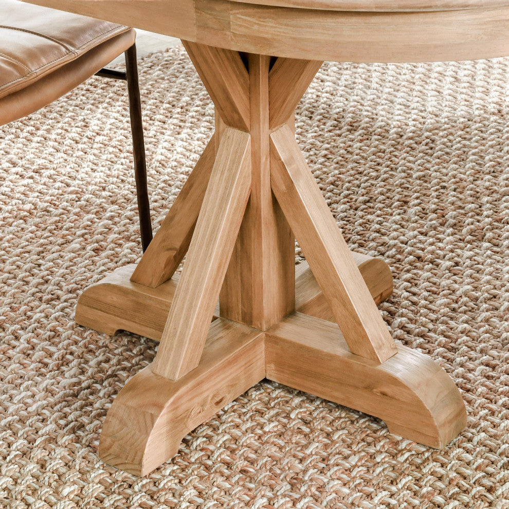 Maxwell Oval Pine Dining Table by Kosas Home, Brown