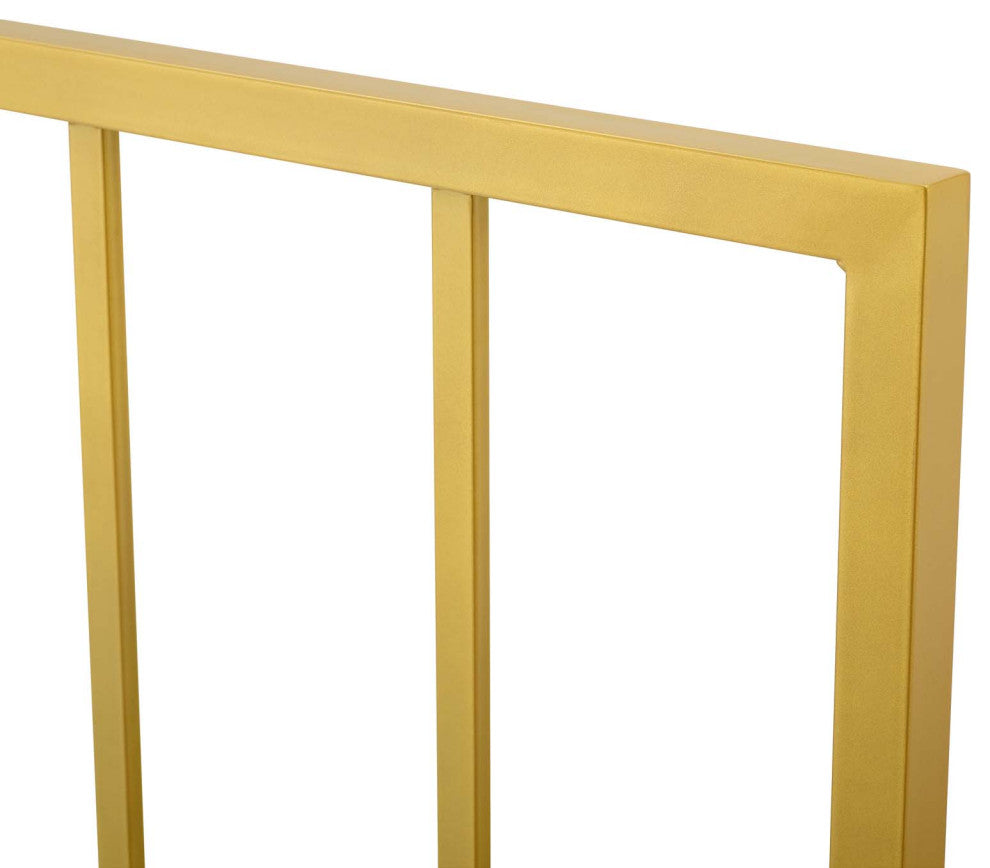 Headboard, Queen Size, Metal Steel, Gold, Modern Contemporary, Bedroom Master