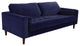 Frederick Modern Contemporary Velvet Sofa, Blue