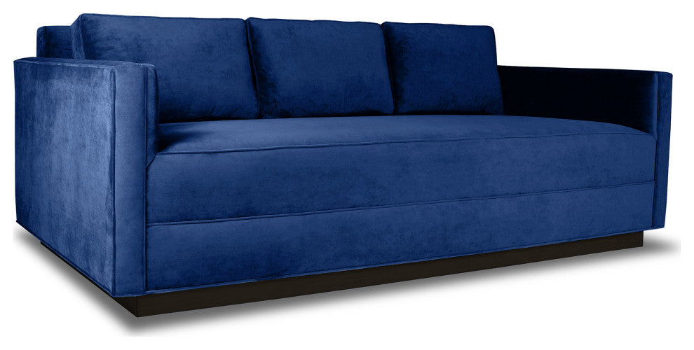 Nativa Interiors Adalyn 84" Sofa, Blue, Deep Plush Depth