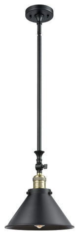 1-Light Dimmable LED Briarcliff 10" Mini Pendant, Black Antique Brass