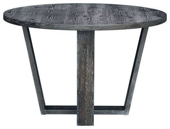 HomeRoots 50" X 50" X 3" Gray Skyline Round Dining Table