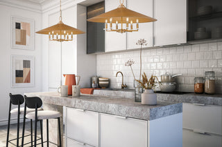 Z-Lite 1953-32 Rialto 6 Light 32"W Pendant - Matte White