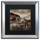 Alan Blaustein ''Atrani I'' Art, Silver Frame, Black Mat, 16x16