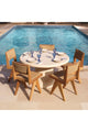 White Round Outdoor Dining Table M, Eichholtz Cleon