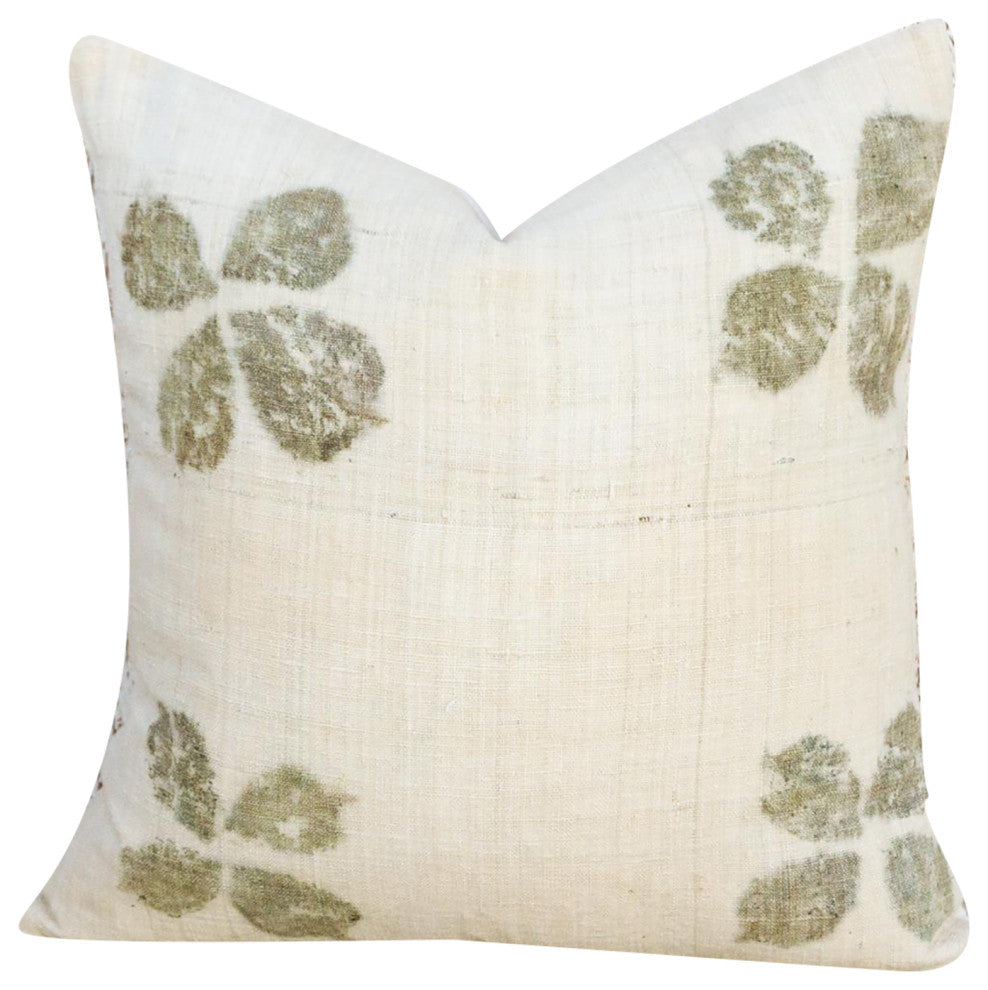 Toli Leaf Printed Organic Silk Pillow