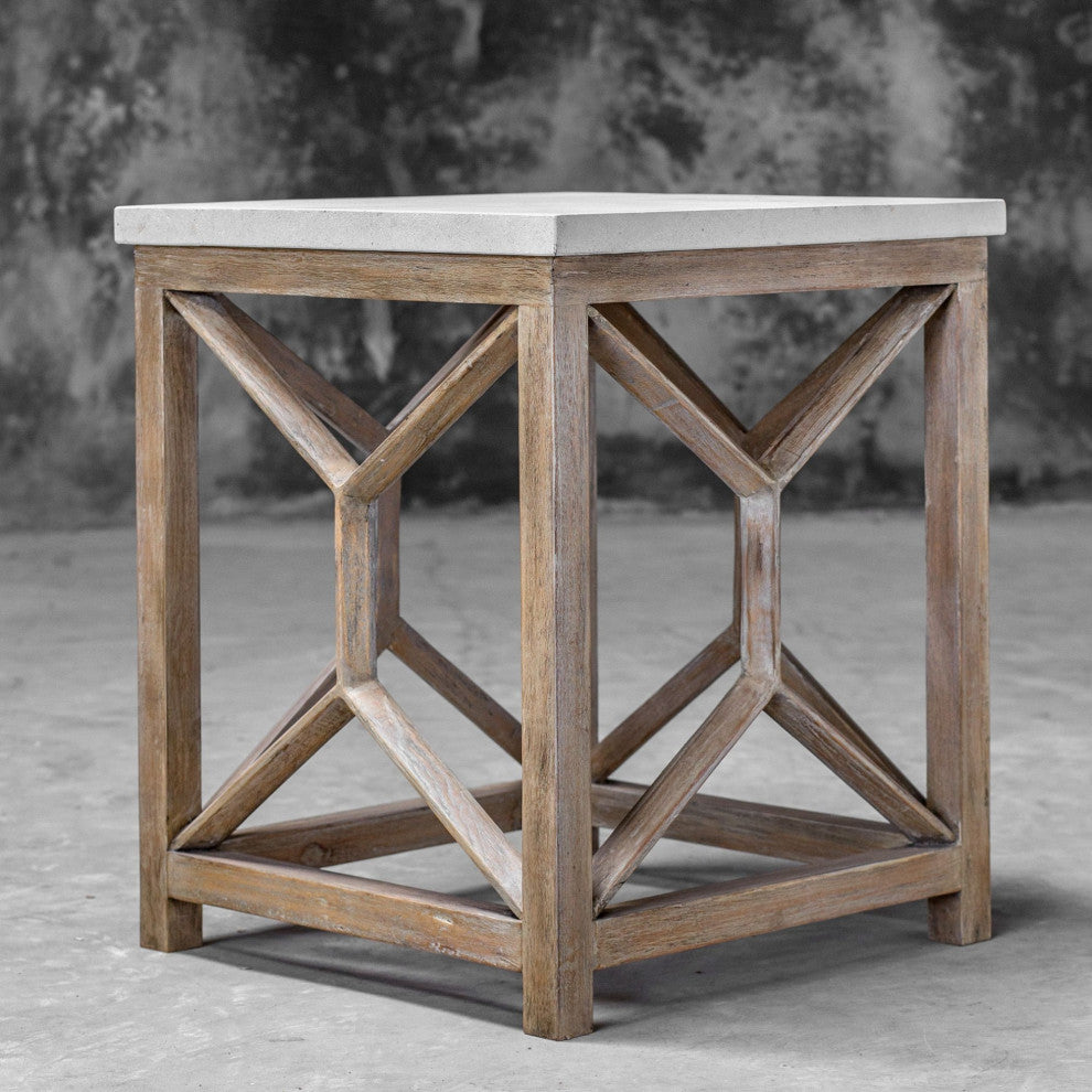Uttermost 25886 Catali 22"L Java Wood End Table - Washed Natural