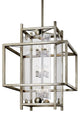 Crosby 12 Light Pendant Antique Silver Leaf, Clear