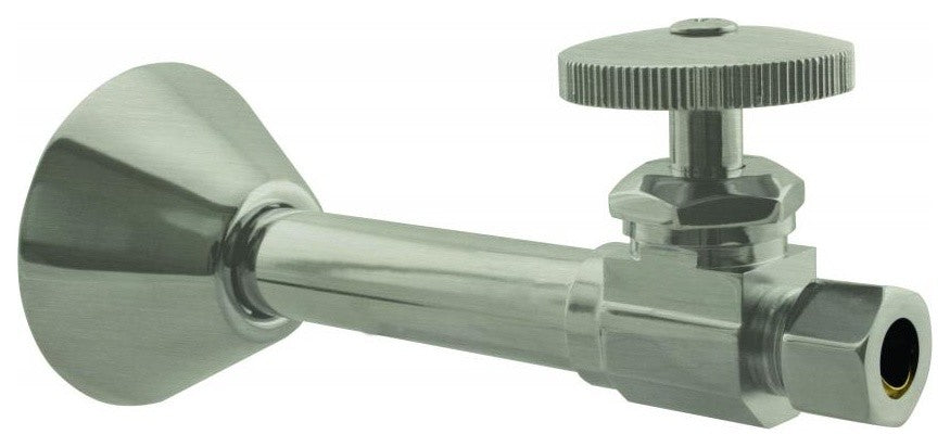 Straight Stop - 1/2" Copper Sweat X 3/8" Od Comp. In Satin Nickel