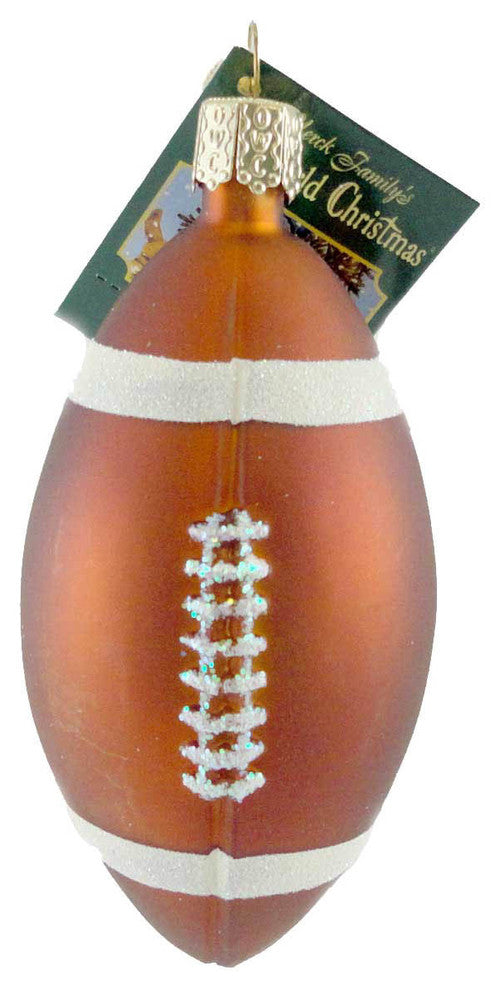 Old World Christmas Football Glass Blown Ornament