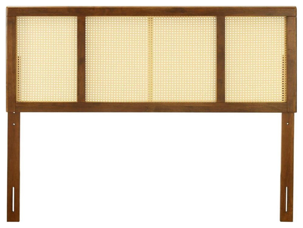 Delmare Cane King Headboard Walnut
