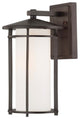 1-Light Wall Mount, Dorian Bronze With Etched Opal Glass