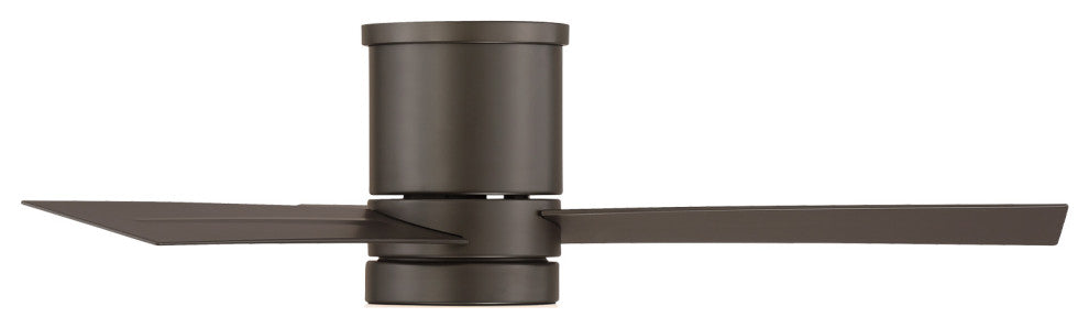 Axis 3-Blade Smart Flush Mount Ceiling Fan 44" Bronze, 2700K LED Kit