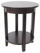 Shaker Cottage Round Accent Table, Espresso