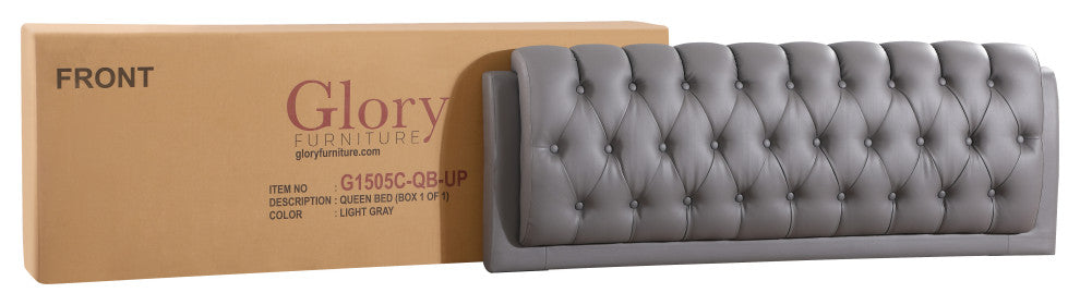 Bed, Gray, King