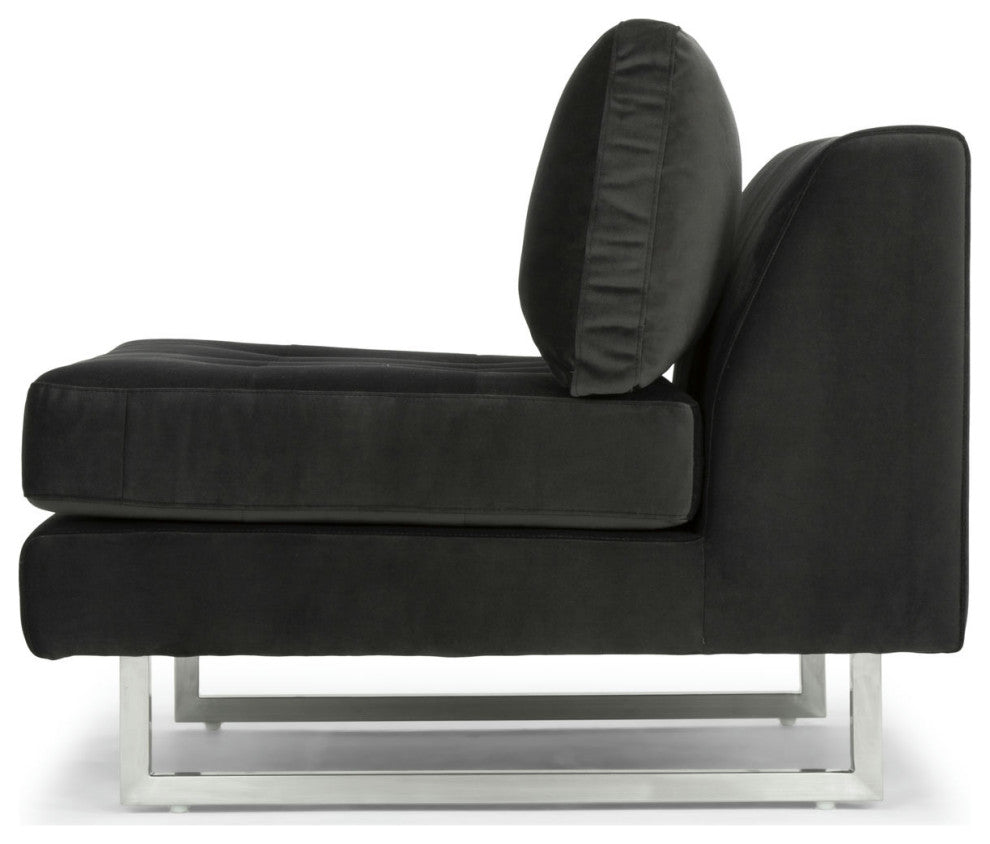 Janis Shadow Grey Fabric Armless Sofa Seat, HGSC360