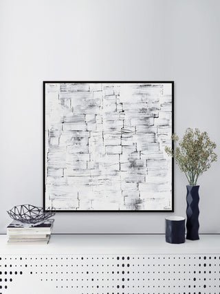 "Absolute Chaos" Floater Framed Painting Print on Canvas, 32x32
