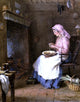 William Kay Blacklock A Woman Peeling Vegetables Gallery Wrapped Canvas Print